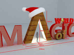 christmas decorative element 3D 모델