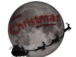 decorazione della luna di Natale Modello 3D