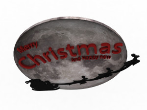christmas moon decoration 3D Model