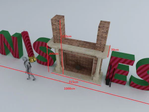 christmas decorative element 3D Model