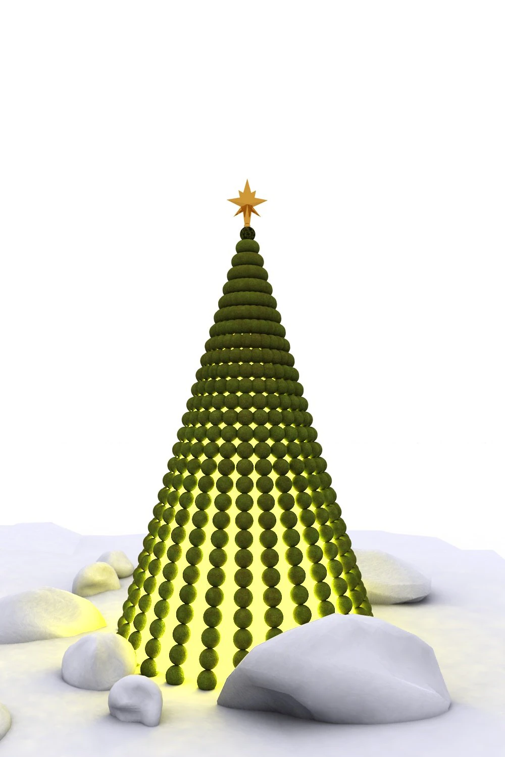 Christmas tree 3D Model .c4d .max .obj .3ds .fbx .stl .blend 