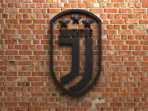 Juventus FC-Logo mit Sternen 3D Druckmodell