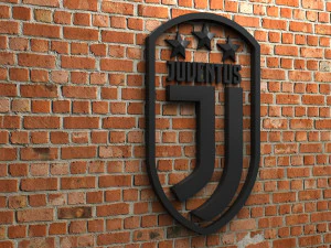 星が付いたユベントスfcのロゴ 3Dプリントモデル