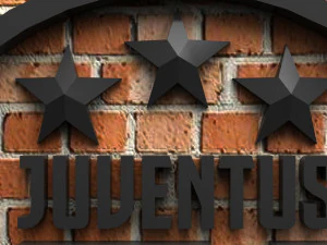 星が付いたユベントスfcのロゴ 3Dプリントモデル