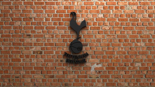 tottenham hotspur fc logo 3D Baskı Modeli .c4d .max .obj .3ds .fbx .stl .blend 