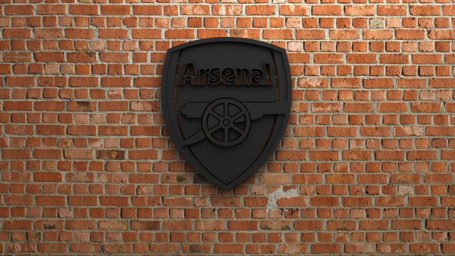 arsenal fc logo 3D Print Model .c4d .max .obj .3ds .fbx .stl .blend 