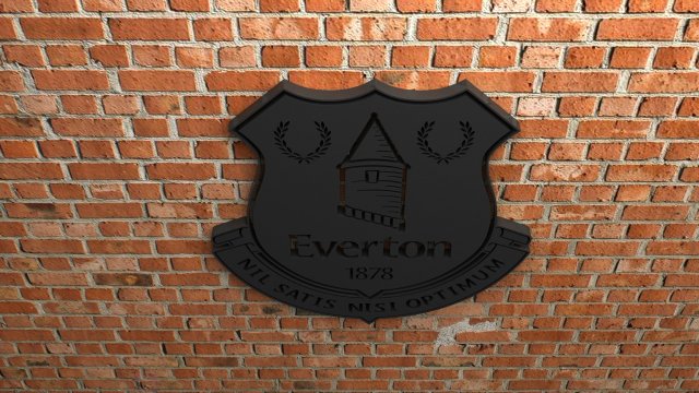 everton fc logo 3D Baskı Modeli .c4d .max .obj .3ds .fbx .stl .blend 