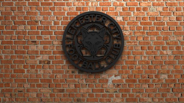 leicester city fc logo 3Dプリントモデル .c4d .max .obj .3ds .fbx .stl .blend 