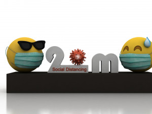 social distancing model for coronavirus 3D-Modell