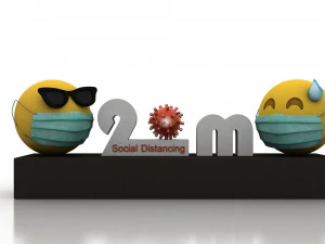 social distancing model for coronavirus 3D Model