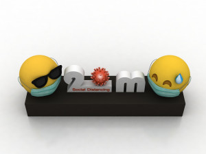 social distancing model for coronavirus 3D-Modell