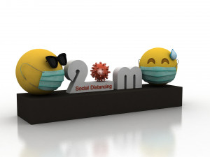 social distancing model for coronavirus 3D-Modell