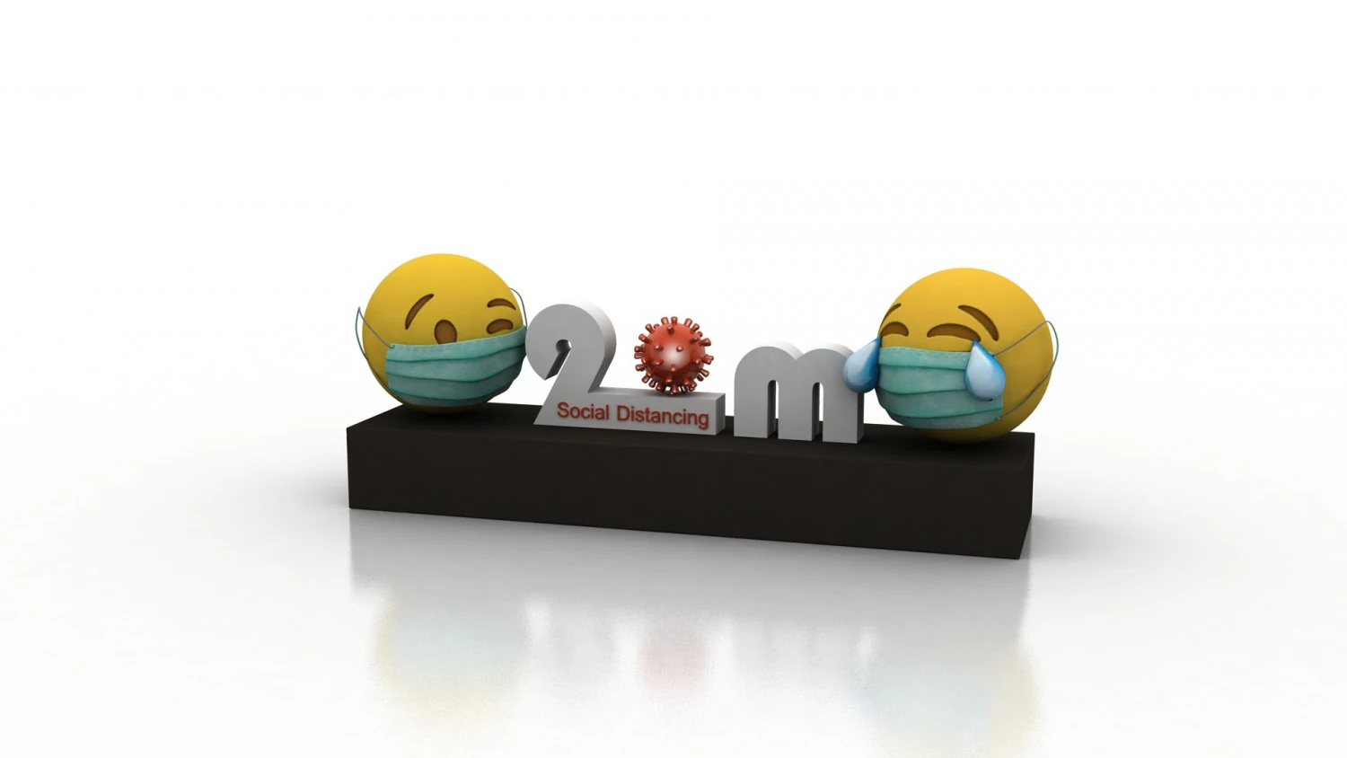 social distancing model for coronavirus 3D Model .c4d .max .obj .3ds .fbx .stl .blend 