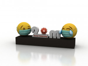 social distancing model for coronavirus 3D मॉडल