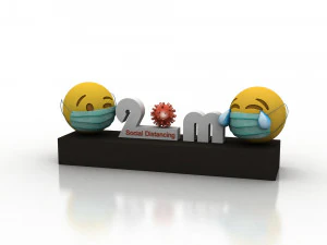 コロナウイルスの社会的距離モデル 3Dモデル