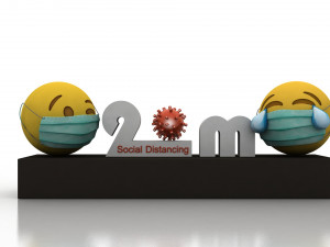 social distancing model for coronavirus Modèle 3D