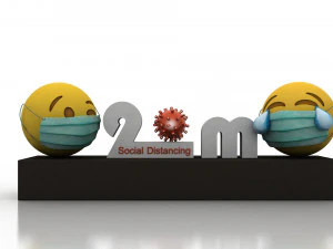 social distancing model for coronavirus 3D Model
