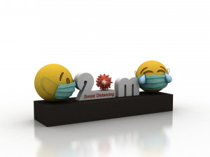 social distancing model for coronavirus Modèle 3D