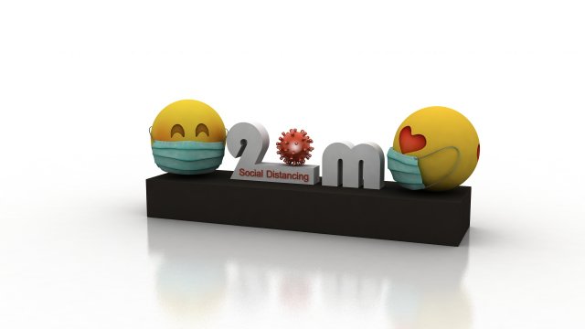 social distancing model for coronavirus 3D Model .c4d .max .obj .3ds .fbx .stl .blend 