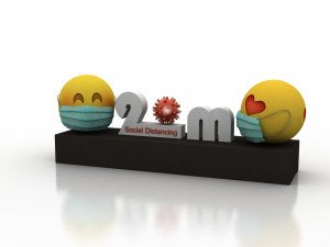 social distancing model for coronavirus 3D Model