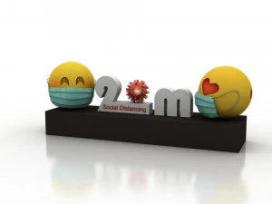 コロナウイルスの社会的距離モデル 3Dモデル