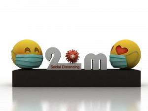 social distancing model for coronavirus 3D Model