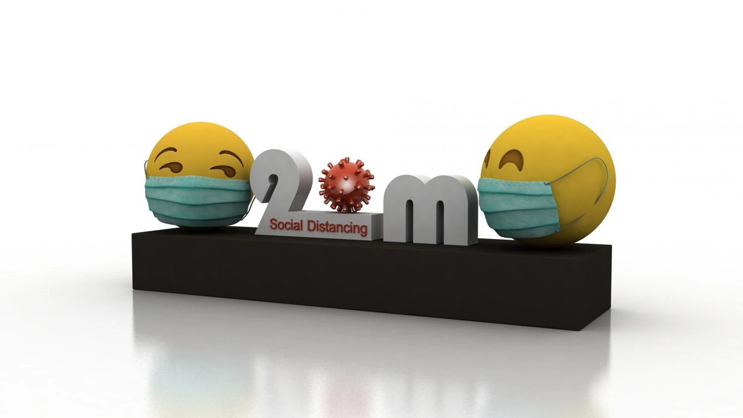 social distancing model for coronavirus 3D Model .c4d .max .obj .3ds .fbx .stl .blend 