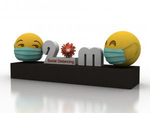 social distancing model for coronavirus 3D Model