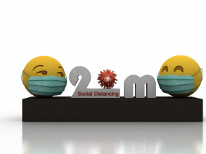 social distancing model for coronavirus 3D-Modell