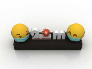 social distancing model for coronavirus 3D-Modell