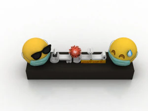 social distancing model for coronavirus 3D Model