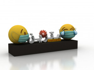 social distancing model for coronavirus Model 3D