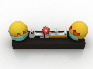 social distancing model for coronavirus Model 3D