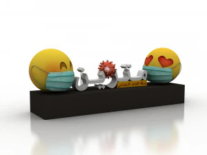 social distancing model for coronavirus 3D Model