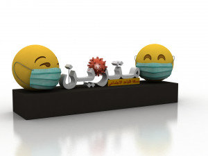 social distancing model for coronavirus Model 3D