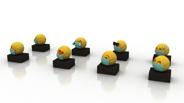 emoji 3d ad for coronavirus 3D मॉडल .c4d .max .obj .3ds .fbx .stl .blend 