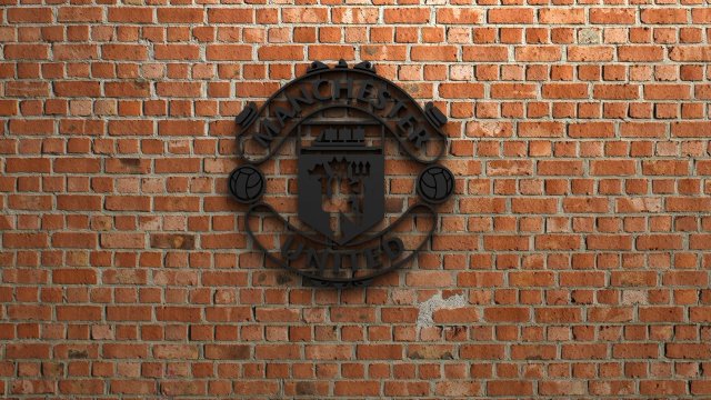 manchester united fc logo 3D-printmodel .c4d .max .obj .3ds .fbx .stl .blend 