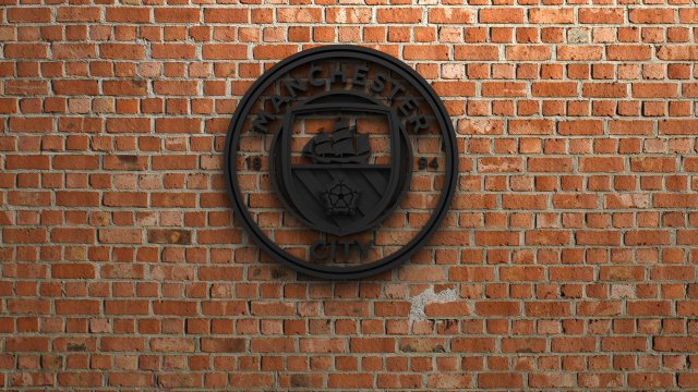 manchester city fc logo 3D Print Model .c4d .max .obj .3ds .fbx .stl .blend 