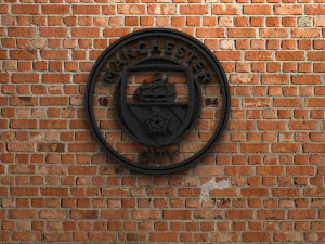 マンチェスターシティfcのロゴ 3Dプリントモデル