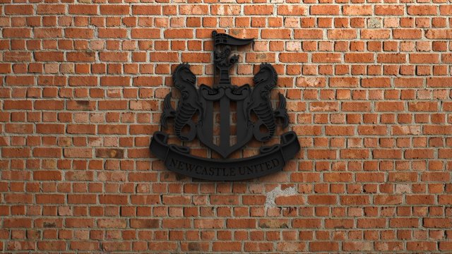 newcastle united fc logo 3D 프린트 모델 .c4d .max .obj .3ds .fbx .stl .blend 