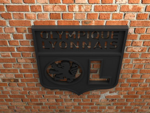 olympique lyonnais logo 3D प्रिंट मॉडल