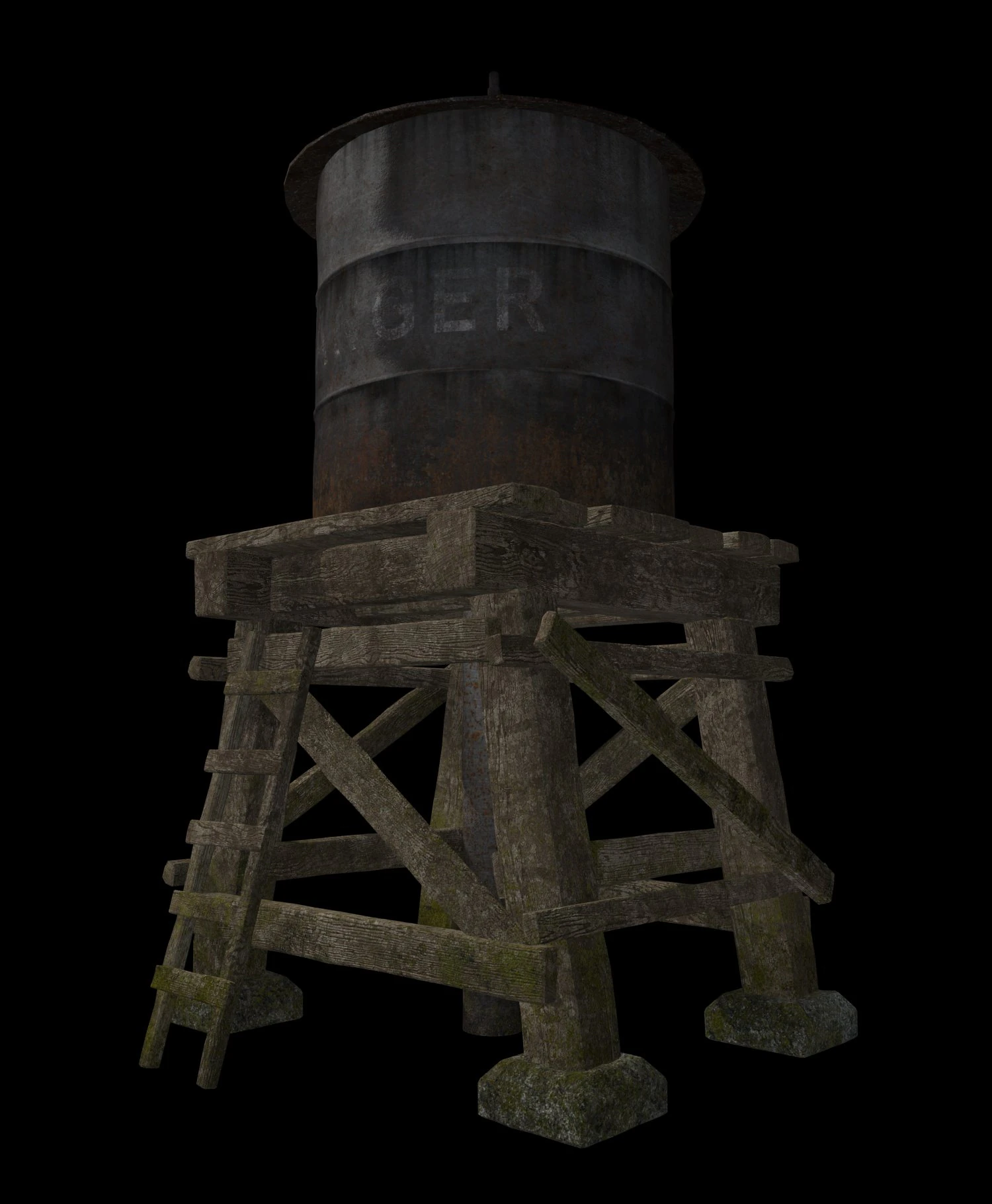 industrial water tank 3D Model .c4d .max .obj .3ds .fbx .stl .blend