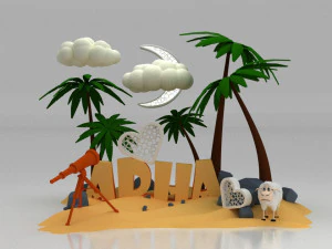 eid al adha eilanddecoratie 3D Model