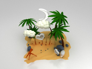 eid al adha island decoration Model 3D
