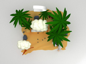 eid al adha island decoration Model 3D