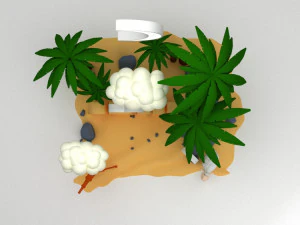 eid al adha island decoration 3D Model