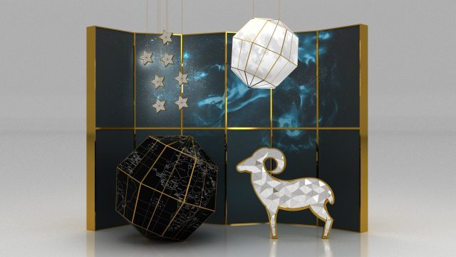 eid al adha shop window decoration 3D-Modell .c4d .max .obj .3ds .fbx .stl .blend 