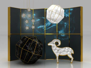 Украшение витрины магазина в честь праздника Ид аль Адха 3D Модель