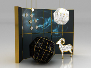 eid al adha shop window decoration 3D-Modell