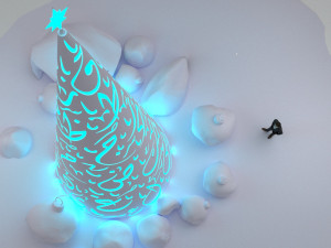 Arabic alphabet christmas tree 3D मॉडल